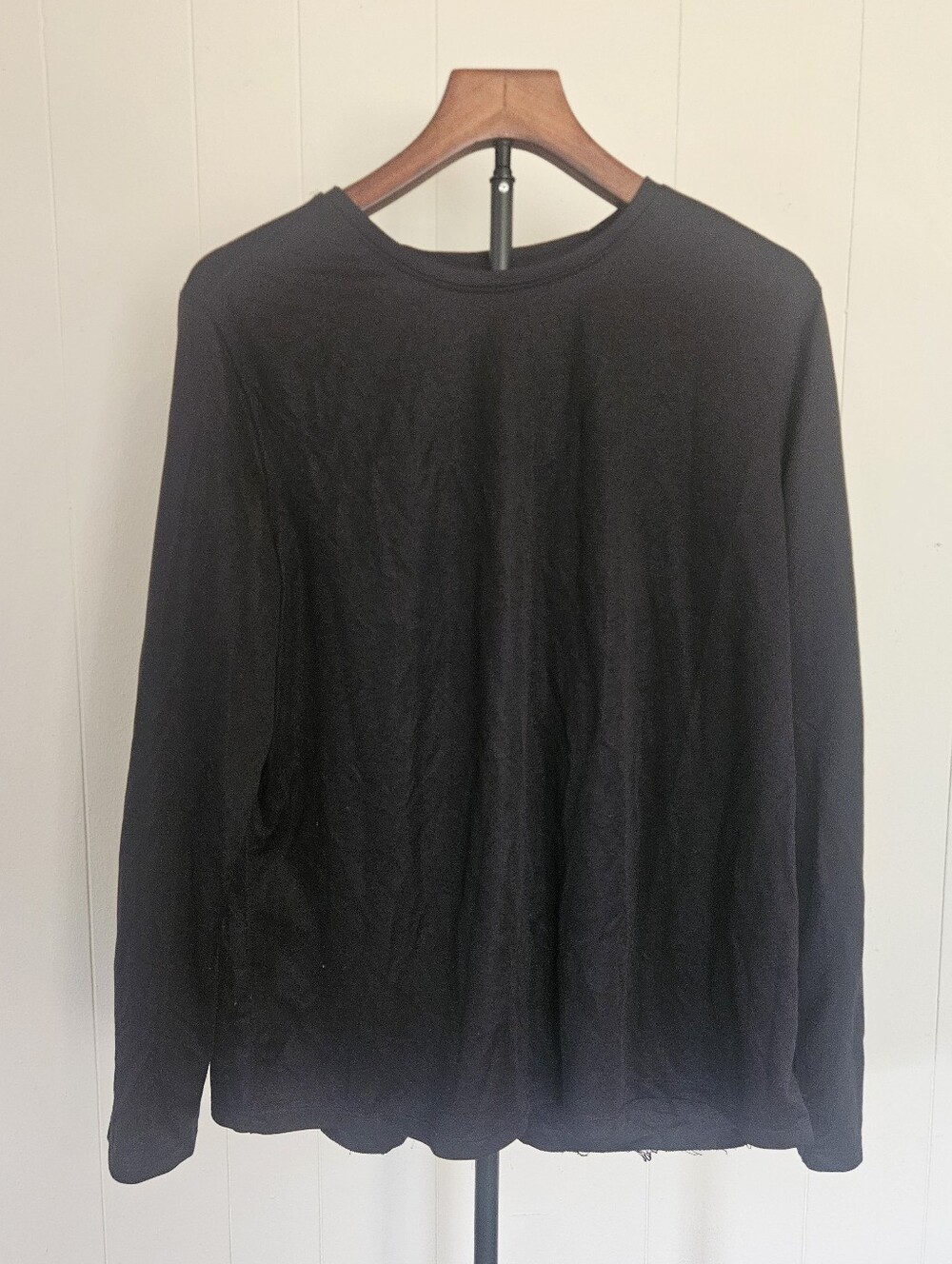 Athletic Works Women's Black Crewneck Long Sleeve Tee Size XL